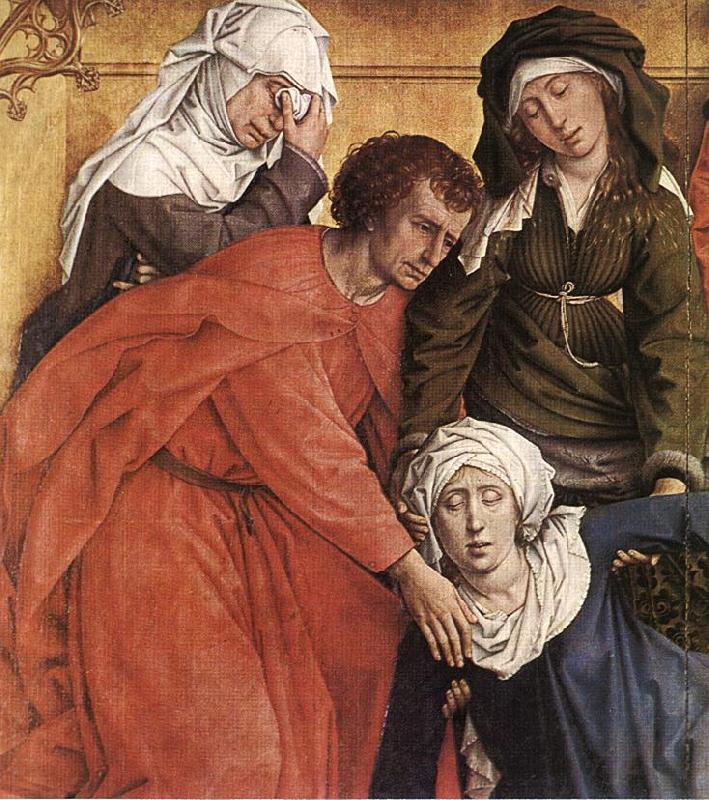 WEYDEN, Rogier van der Deposition (detail) oil painting picture